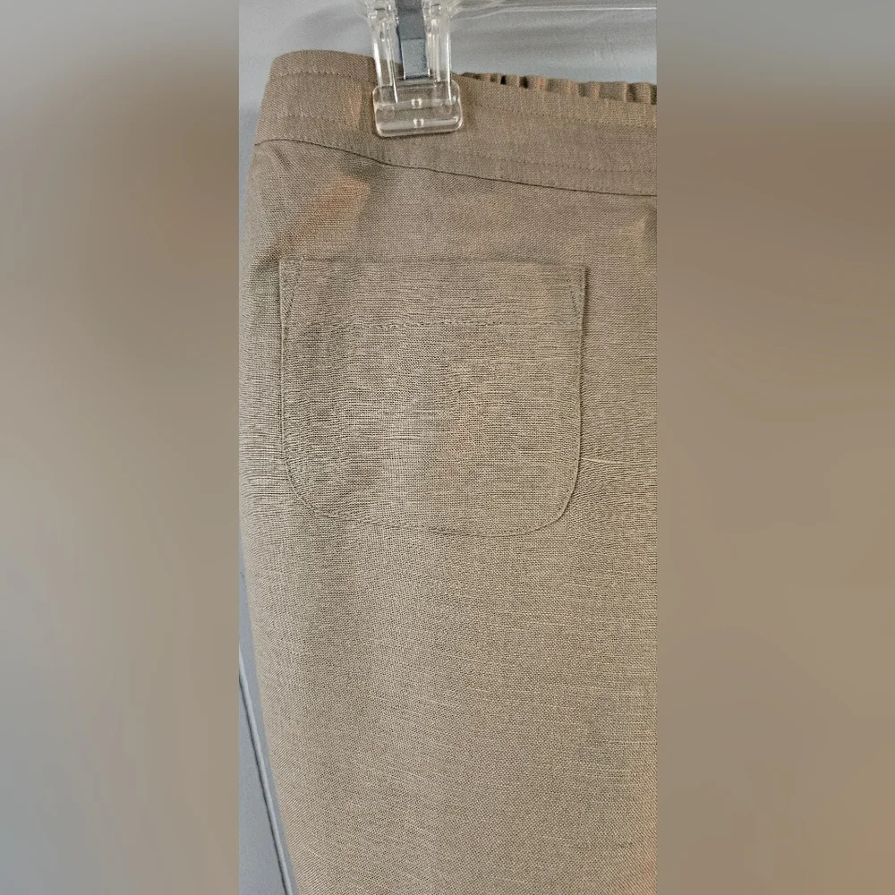 Petite Sophisticate Tan Slacks - Picture 3 of 10